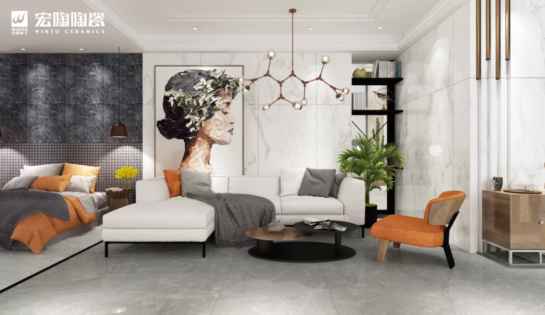 腾博会官网TPGW157205白瓷砖地砖装修效果图