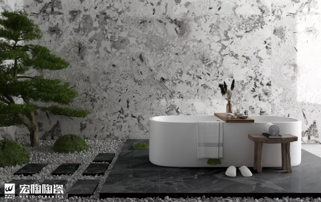 腾博会官网大板TPGMW157037（安塔利亚灰）瓷砖地砖效果图