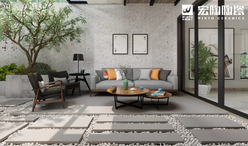 腾博会官网岩板蕴厚瓷砖装修效果图