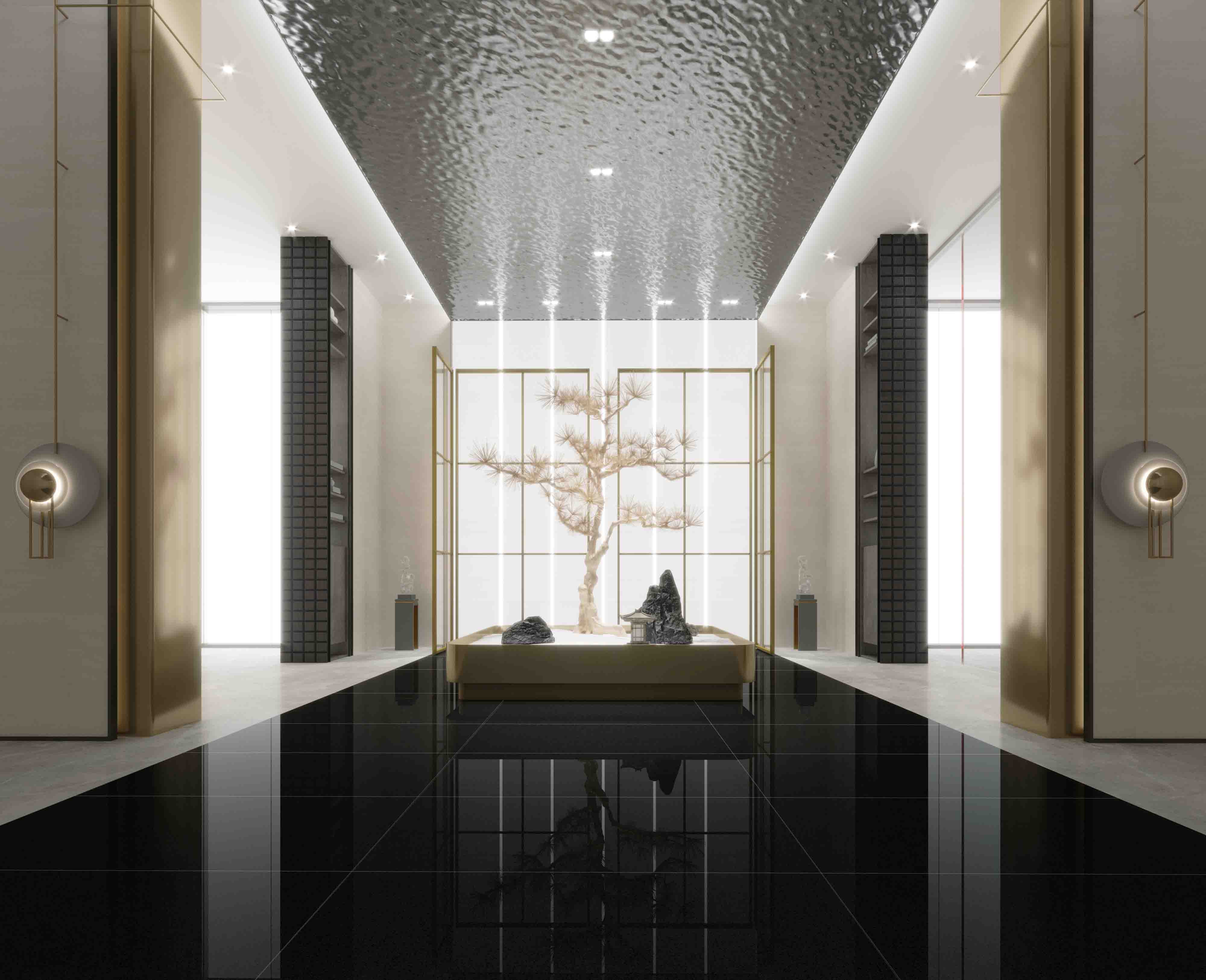 腾博会官网陶瓷岩板地砖装修效果图