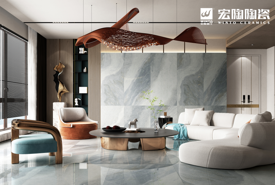 腾博会官网银河灰地砖装修效果