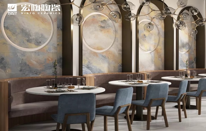 腾博会官网丁托列托配景墙装修效果图