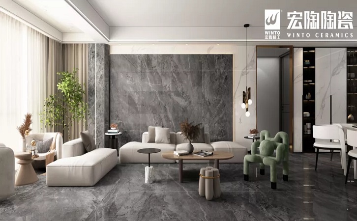 腾博会官网岩板配景墙效果图