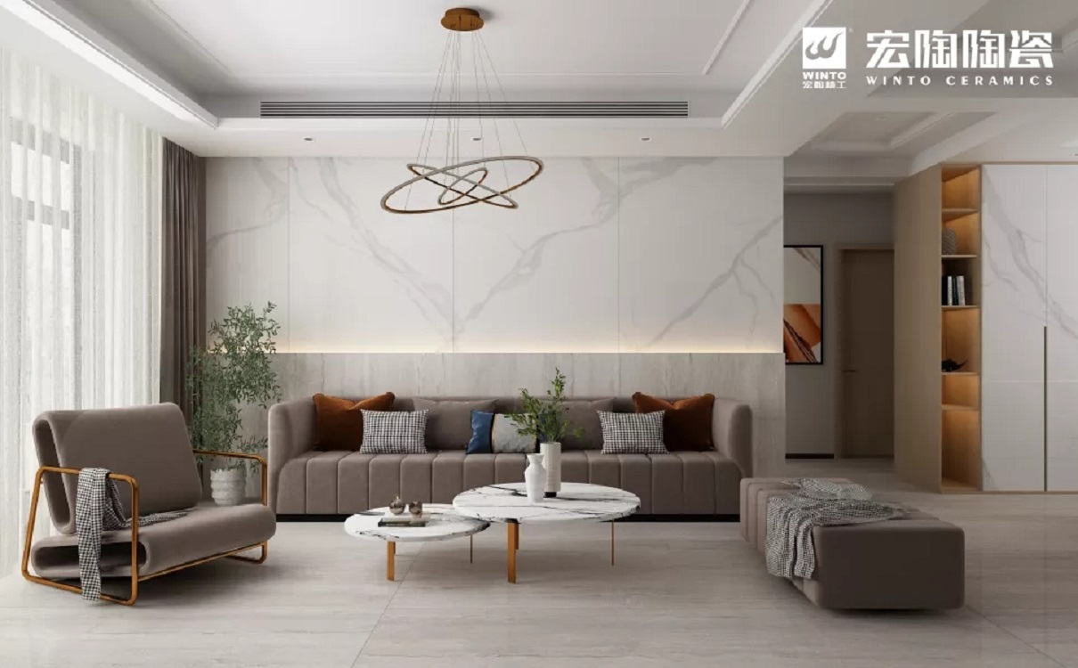 腾博会官网岩板配景墙效果图