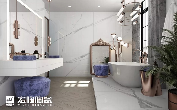 腾博会官网福尔斯白岩板效果图