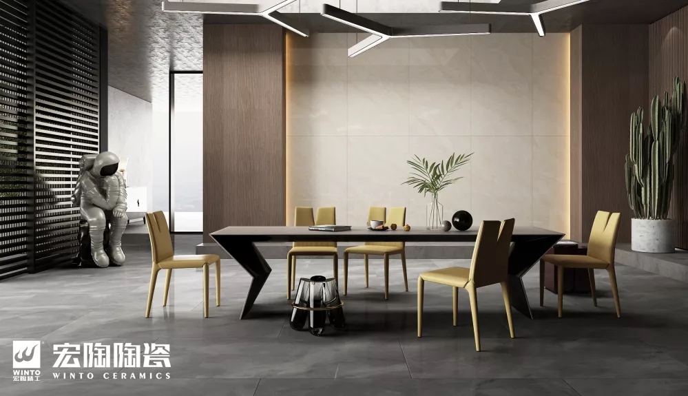 腾博会官网冰灵玉抛光瓷砖配景墙装修效果图 