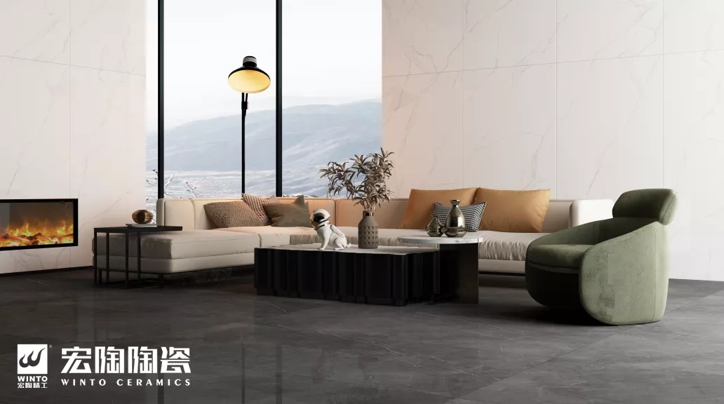 腾博会官网抛釉砖西尔圣灰装修效果图