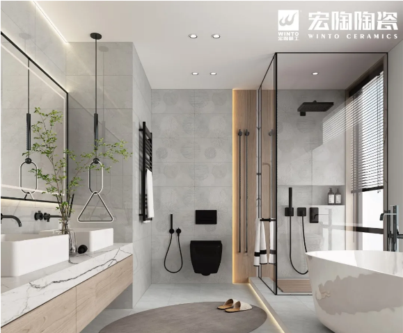 腾博会官网浴室瓷砖地砖搭配效果图