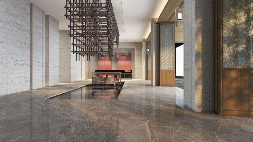 腾博会官网地砖卡金灰装修效果图