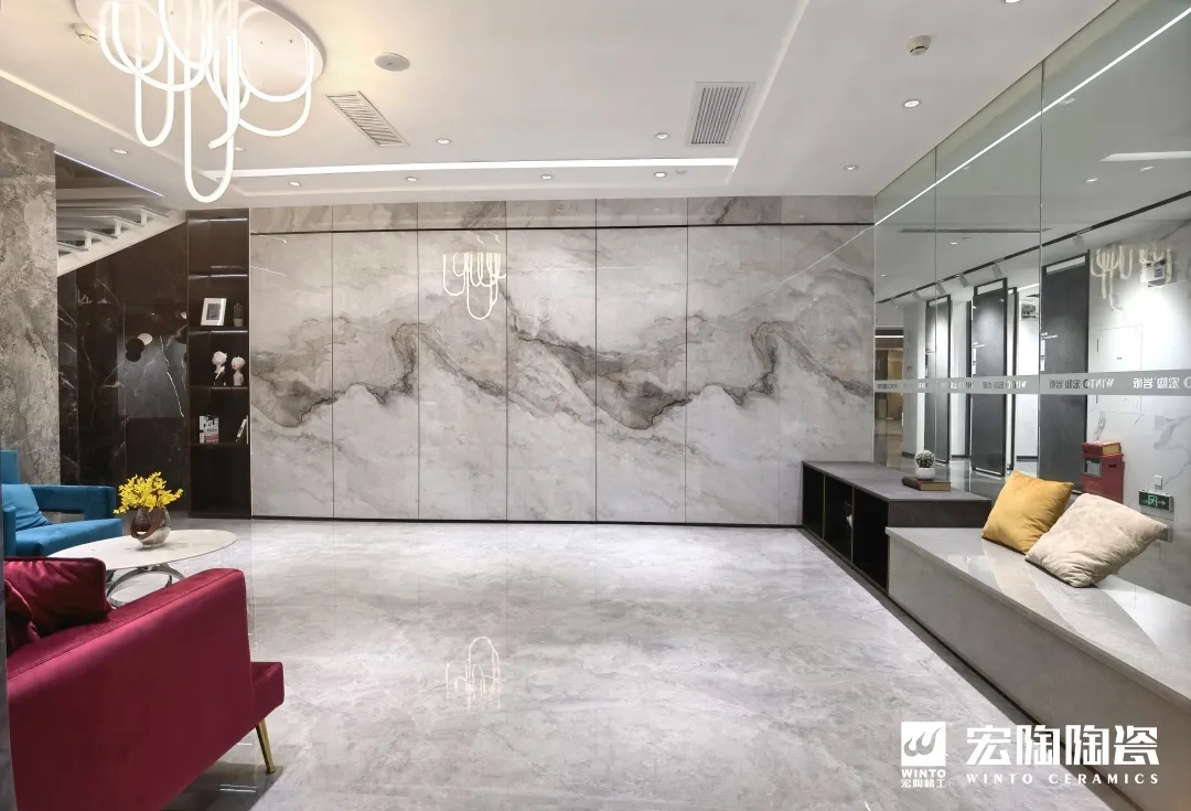 腾博会官网岩板增添智控隐藏式功效，，，，，，，巧妙地把电视“藏”起来