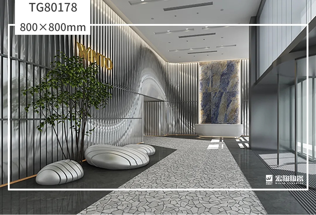 腾博会官网800×800mm水磨石系列瓷砖地砖装修效果图
