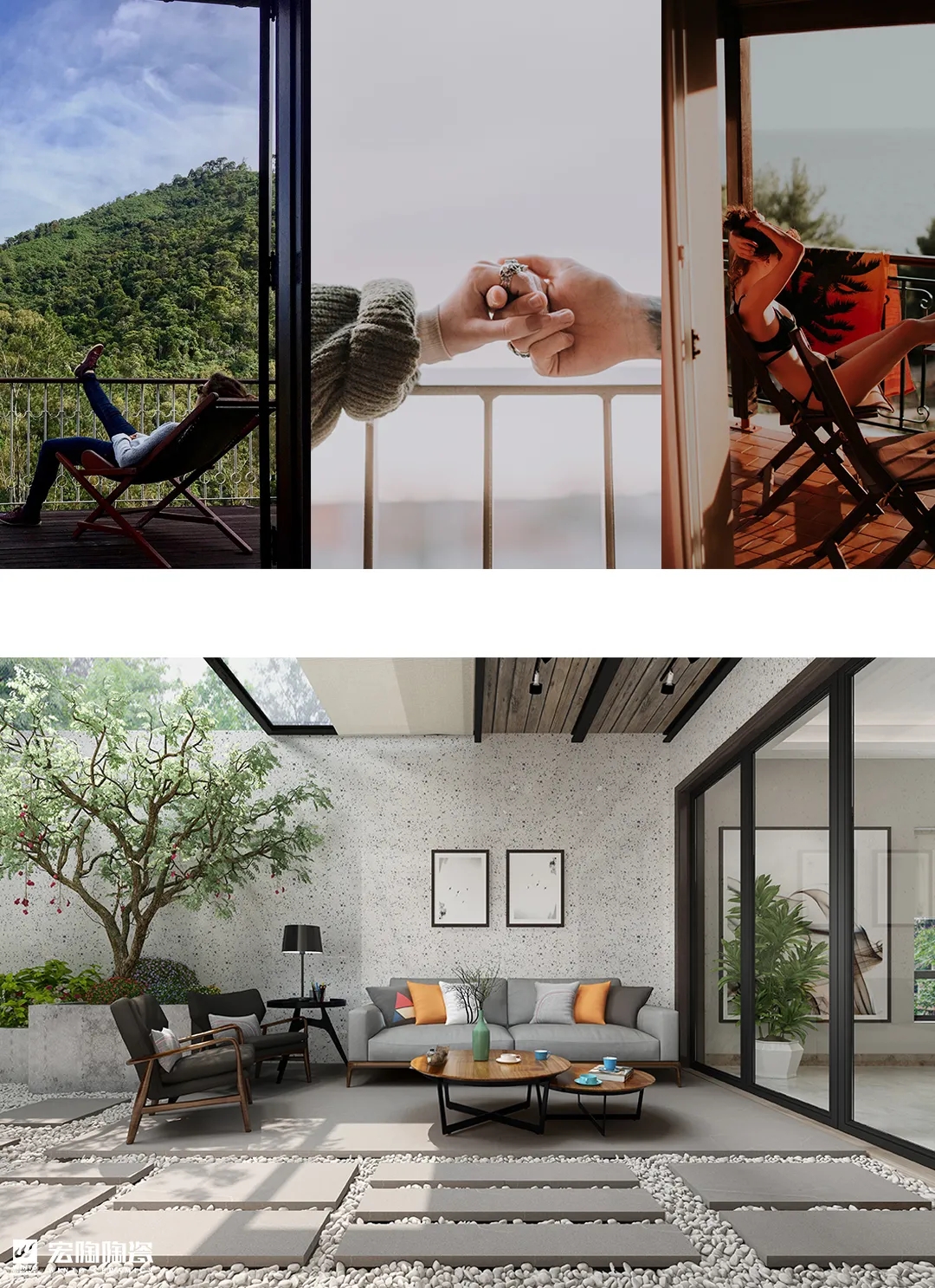 腾博会官网马卡龙浅灰 TPVG26001M瓷砖地砖装修效果图