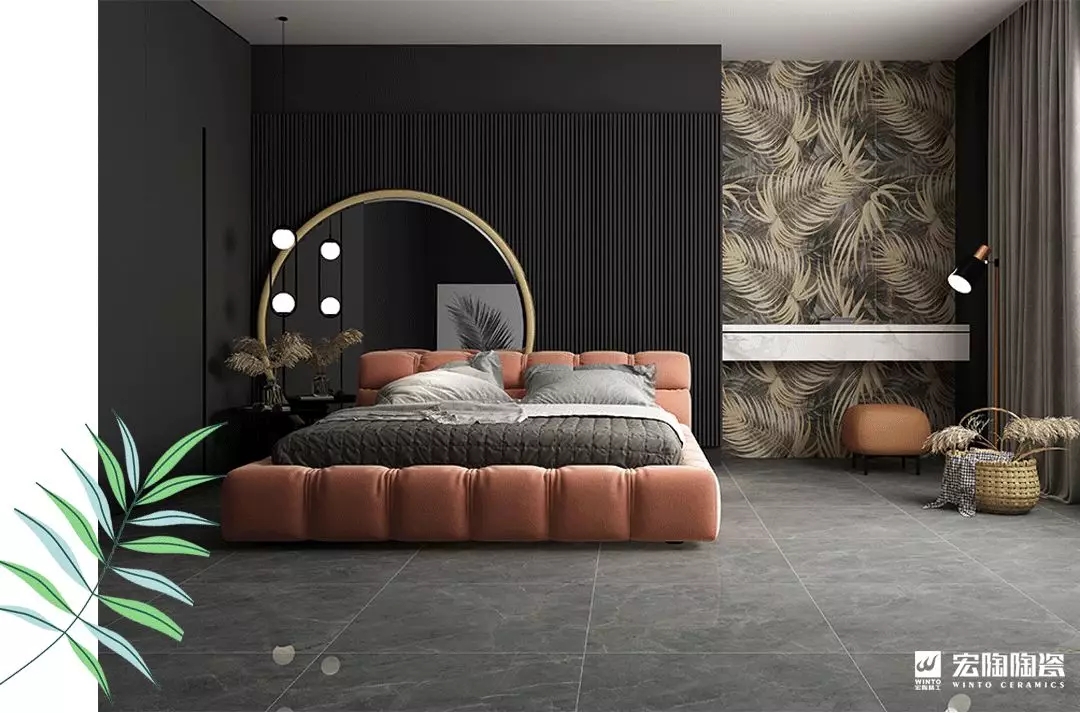 腾博会官网范特西深灰瓷砖地砖装修效果图