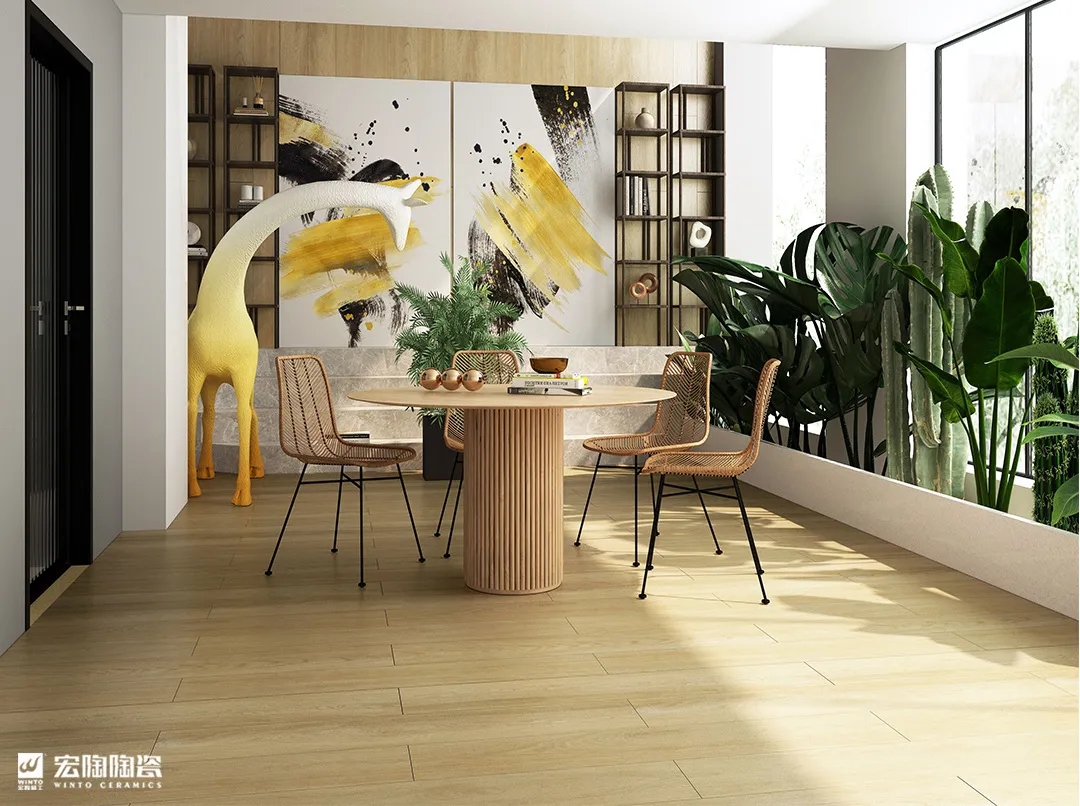 腾博会官网地砖TCB1220008黄金柳木200×1200mm效果图