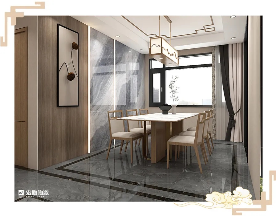 腾博会官网岩板6-TPEB2790A002ABCD+TPG80227厨房空间装修效果图