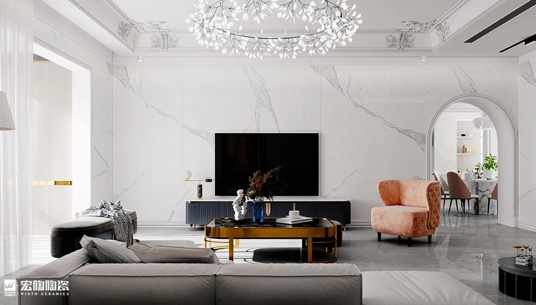 腾博会官网东方白+皇家一号9-TPG2712A021ABC 瓷砖地砖1200×2700×9mm效果图