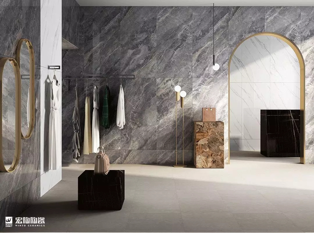 腾博会官网璇玑灰TPEBM157005瓷砖地砖装修效果图