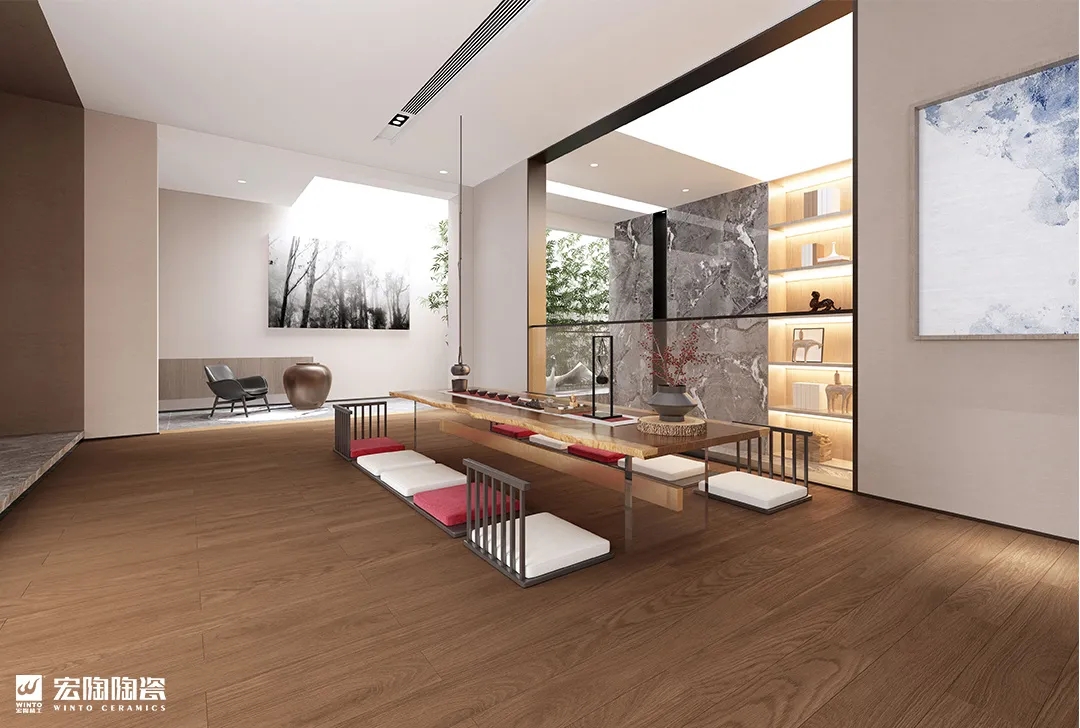 腾博会官网TCB1220009加州胡桃地砖装修效果图