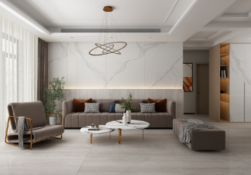 腾博会官网浪琴灰岩板装修效果图