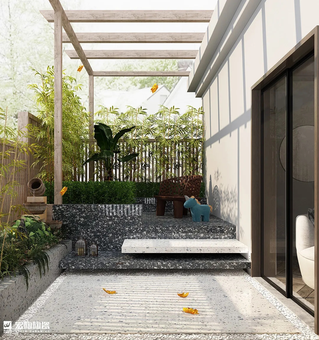 腾博会官网马卡龙深黑TPVGM26003M瓷砖地砖效果图