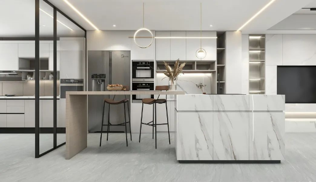 腾博会官网质感砖餐厅展示效果图