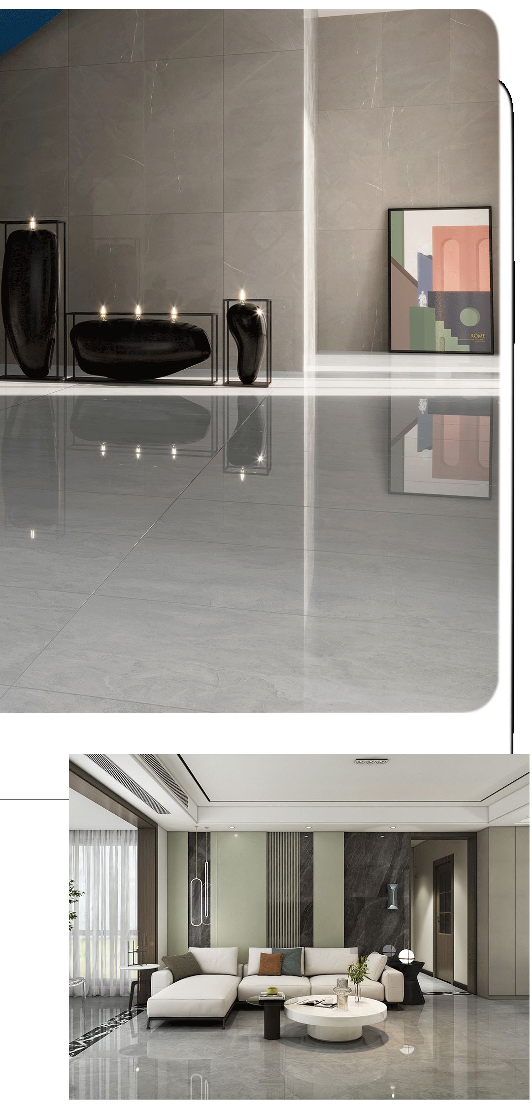 腾博会官网900x1800mm陶瓷大板古云灰装修效果图