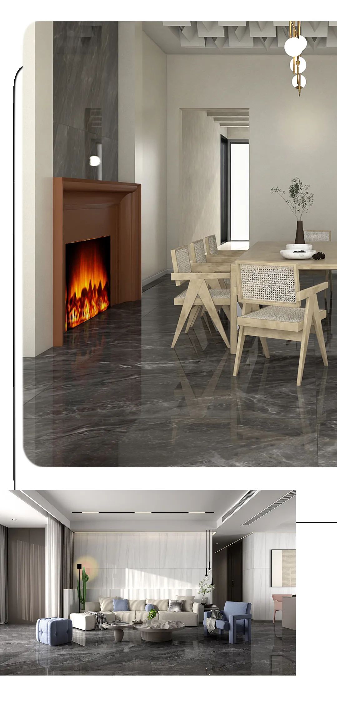 腾博会官网900x1800mm陶瓷大板倪克斯黑装修效果图