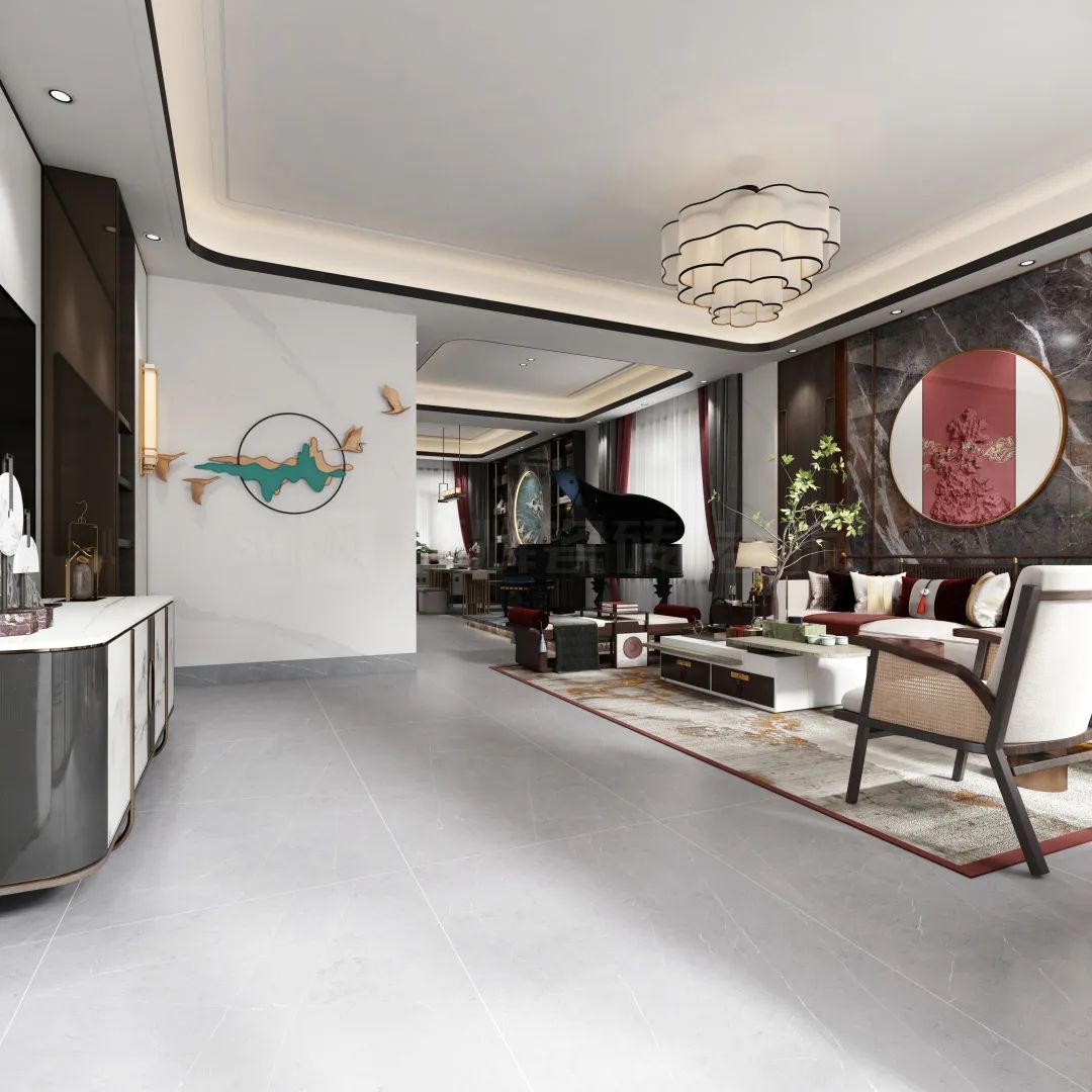 腾博会官网地砖细腻潮韵客厅装修效果图