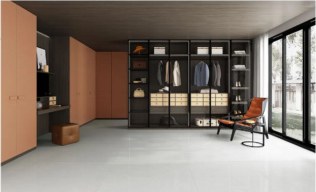 腾博会官网TPJ157014 层影灰 750X1500mm瓷砖地砖衣帽间效果图