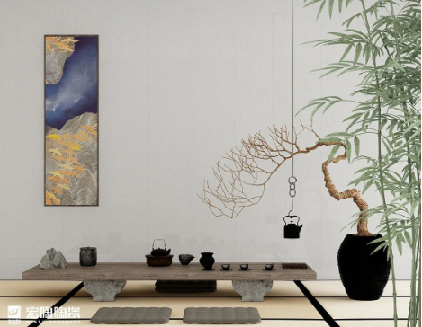 腾博会官网菁系列质感砖茶楼效果图