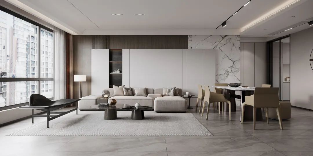 腾博会官网质感砖客厅装修效果图