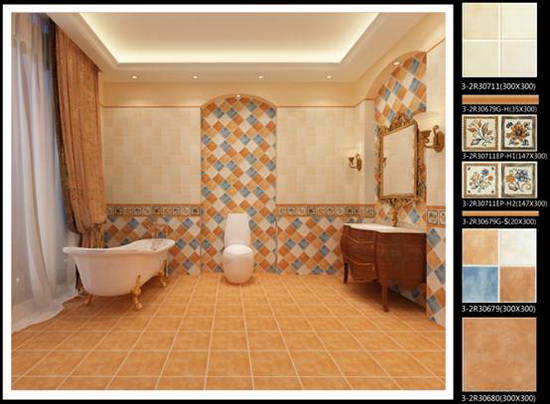 腾博会官网陶瓷300X300mm卫生间瓷砖